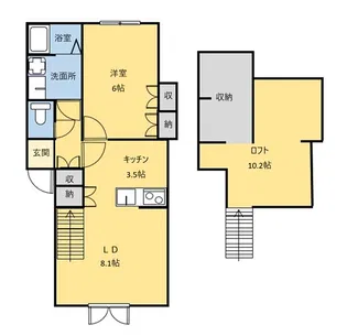 プリマ前橋七番館【1階】の間取り