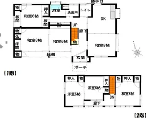 山形県米沢市大字三沢【一戸建】の間取り