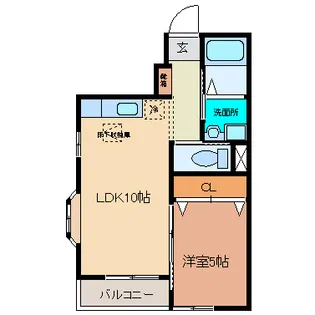 ドゥ・アネッサ V【1階】の間取り