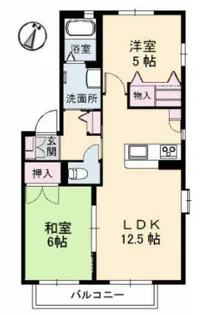 ヴィラージュ旭園【1階】の間取り