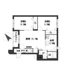 グランメール宮丘公園【4階】の間取り