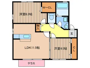 サン フローラ【2階】の間取り