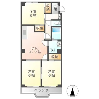 メゾンときわ【3階】の間取り