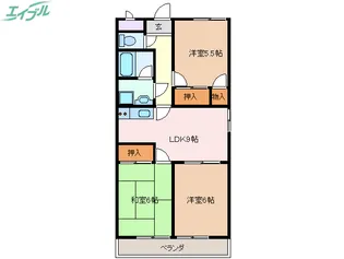 ファミール西浜田 南館【1階】の間取り