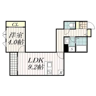 エキューム登戸【1階】の間取り