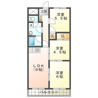 パークサイド鈴鹿【3階】の間取り