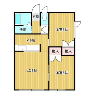 サンハイツNo.2【1階】の間取り