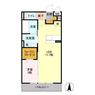 スクエアコート【3階】の間取り