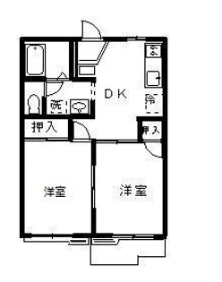 ハイツ童夢【2階】の間取り