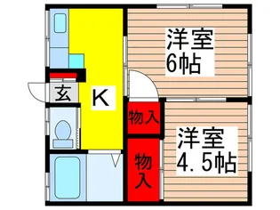 梅里荘【1階】の間取り