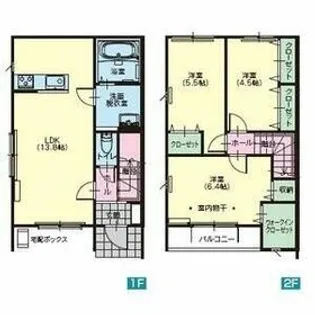 栃木県小山市西城南5【一戸建】の間取り