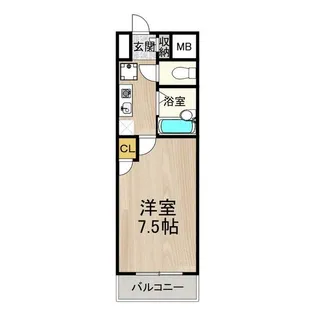 1Kの間取り画像