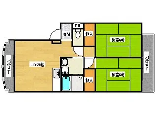 プリシエール河合【2階】の間取り