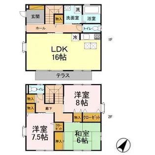 千葉県千葉市若葉区若松町【一戸建】の間取り