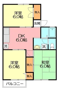 グリーンハイツ綾部【2階】の間取り