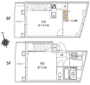 レピュア西尾久レジデンスの間取り