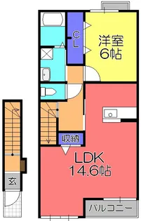 ル・ヴァン・ド・ヴェール【1階】の間取り