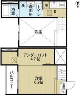 愛知県名古屋市守山区川西2【アパート】の間取り