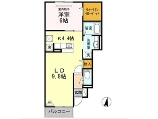 ルーチェ・アモンA棟【1階】の間取り