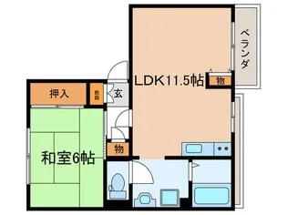 タウニィ松尾A棟【2階】の間取り