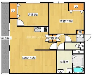 ビバリー高安【2階】の間取り