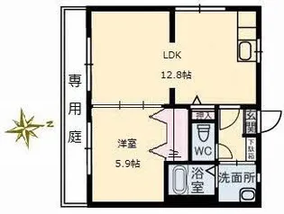 グランジュール綾羅木【1階】の間取り