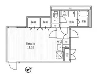 LEGALAND中目黒【2階】の間取り