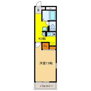 岐阜県岐阜市元町1【アパート】の間取り