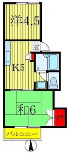 メゾンクレール【1階】の間取り