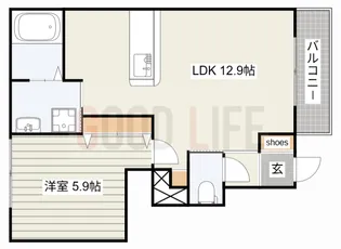 兵庫県加古川市加古川町中津【アパート】の間取り