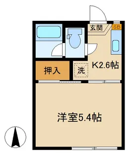 フォーヴル宮前【2階】の間取り