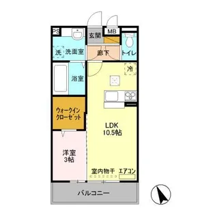 カーサ フェリーチェ【1階】の間取り