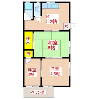 増田アパート【1階】の間取り