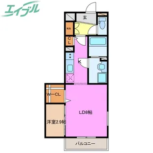 アルフレンテ【4階】の間取り