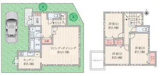 大阪府吹田市佐井寺3【一戸建】の間取り