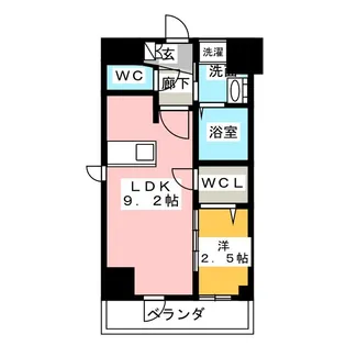 エステムコート名古屋新栄IIアリーナ【15階】の間取り