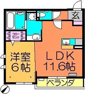 サニーガーデン榎本【1階】の間取り