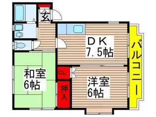 ディアコ-トA【1階】の間取り