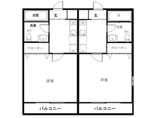ハイツヤマネ6【1階】の間取り
