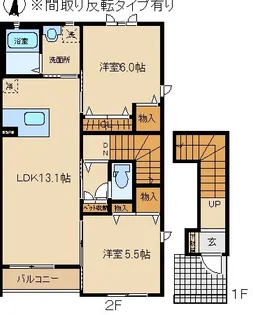 ビューグランドB棟【2階】の間取り