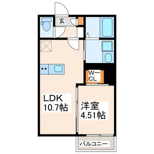 Lemiek土河原町【2階】の間取り