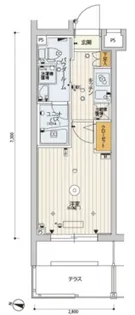 スカイコート渋谷北参道【1階】の間取り