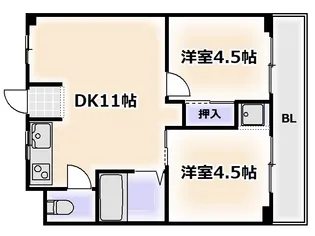 リアライズ玉出【8階】の間取り