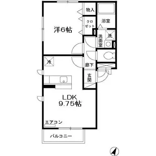 東京都東村山市栄町3【アパート】の間取り