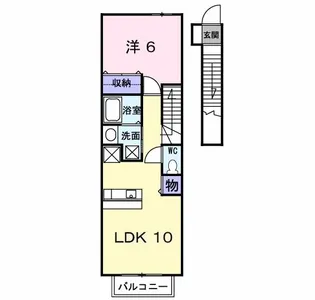1LDKの間取り画像