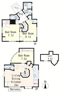 東京都世田谷区南烏山2【一戸建】の間取り