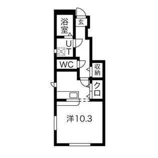 1Rの間取り画像