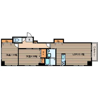 布袋屋マンション【5階】の間取り