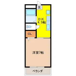 栃木県宇都宮市東宝木町【マンション】の間取り