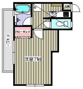 フラット瑠璃【2階】の間取り
